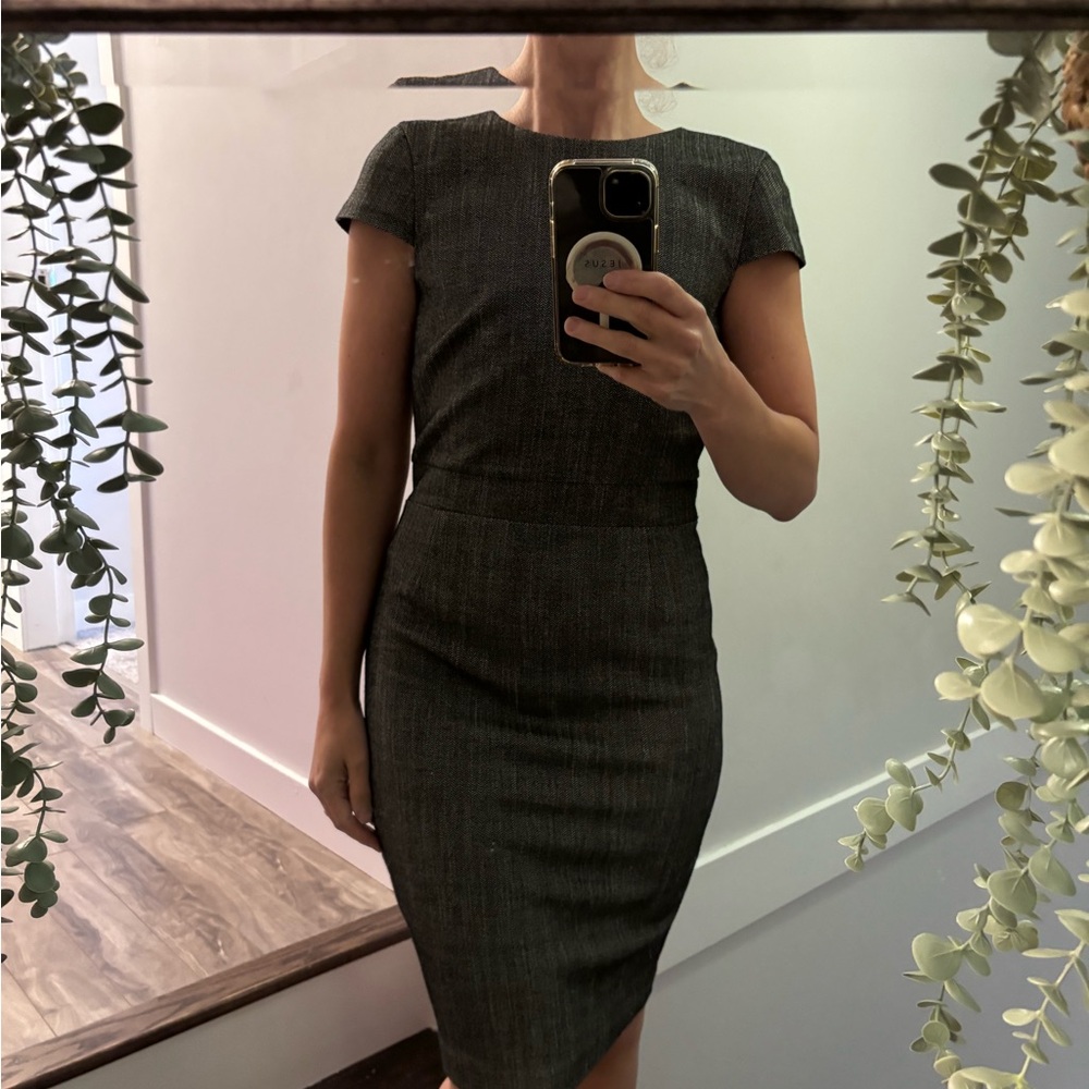 3/$30 Mix & Match - H&M Charcoal Cap Sleeve Midi Dress, 6